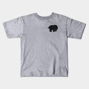 Black Elephant Cartoon Image Kids T-Shirt